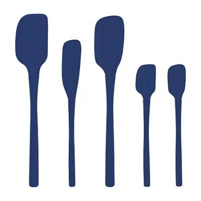 Tovolo Flex-core All Silicone 5-pc. Spatula Set In Blue