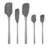 Tovolo Flex-core Silicone And Stainless Steel 5-piece Spatula Set In Charcoal