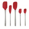 Tovolo Flex-core Silicone And Stainless Steel 5-piece Spatula Set In Red