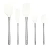 Tovolo Flex-core Silicone And Stainless Steel 5-piece Spatula Set In White