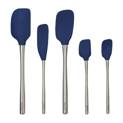 Tovolo Flex-core Stainless Steel 5-pc. Spatula In Blue