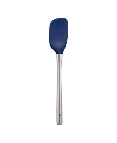 Tovolo Flex-core Stainless Steel Handled Spoonula, Silicone Spoon Spatula Head In Deep Indigo