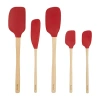 Tovolo 5-pc. Flex-core Wood-handle Kitchen Spatula Set In Red