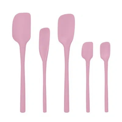 Tovolo Flex-core All Silicone Assorted Spatulas - Set Of 5 Pink Sorbet