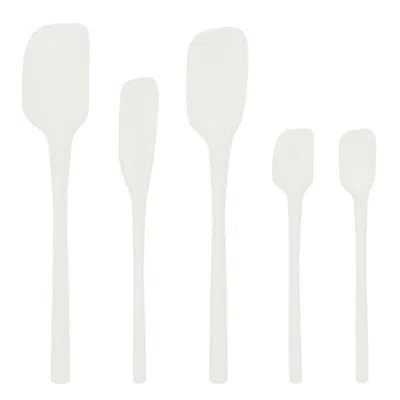 Tovolo Flex-core All Silicone Assorted Spatulas - Set Of 5 White