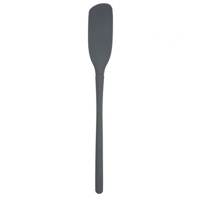 Tovolo Flex-core® All-silicone Flexible Edge Blender Spatula With Extra-long Handle For Cooking And Food Pr In Charcoal