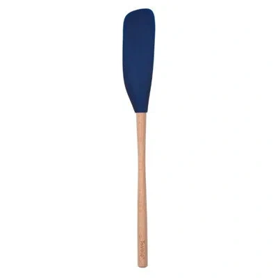 Tovolo Flex-core Jar Scraper Wood Handle Deep Indigo