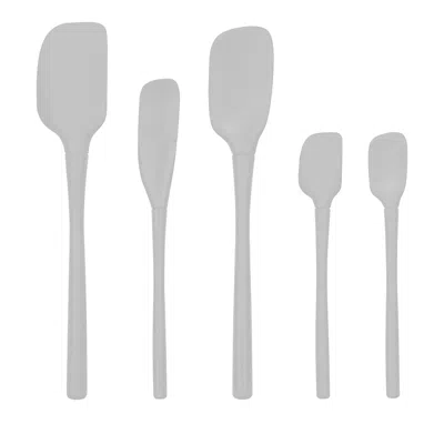 Tovolo Flex-core Silicone 5-piece Spatula Set In Gray