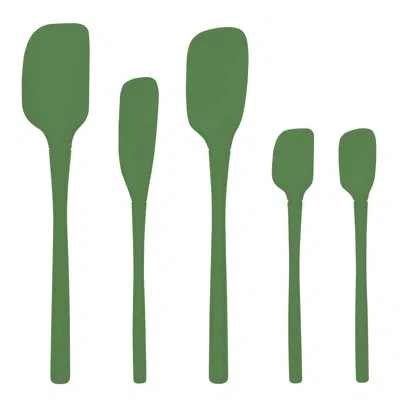 Tovolo Flex-core Silicone Handled Spatula 5 Piece Set For Meal In Pesto