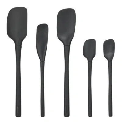 Tovolo Flex-core Spatula Silicone Set Of 5 - Black