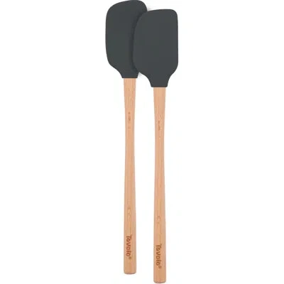 Tovolo Flex-core® Spectrum Diversified 2-piece Mini Spatula And Spoonula Set In Charcoal