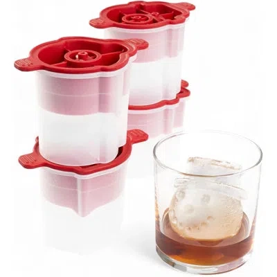 Tovolo Holiday Snowman Ice Mold S/4 In Red
