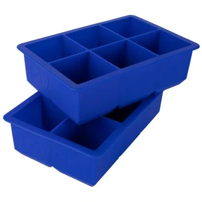 Tovolo King Cube Ice Tray Set Of Two In Blue