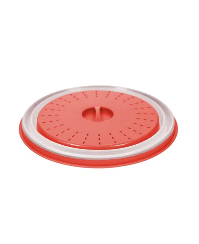 Tovolo Microwave Collapsible Food Cover, Large In Candy Apple Red