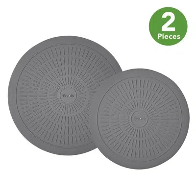 Tovolo Microwave Mat Set Of 2 Charcoal 10" + 12"