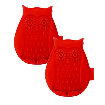 Tovolo Owl Bag Clips, Set Of 2 In Red