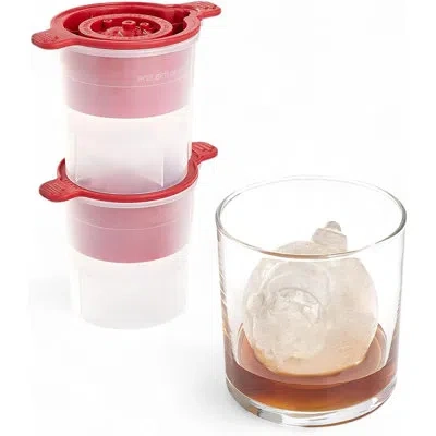 Tovolo Santa & Reindeer Ornament Ice Mold S/2 In Red