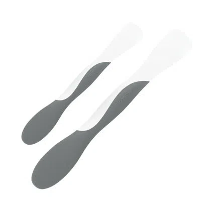 Tovolo Scoop And Spread Set Of 2 Silicone Spreader Tools, White In Gray
