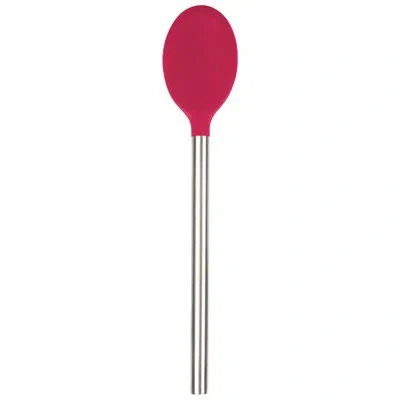 Tovolo Silicone Mixing Spoon Ss Handle In Silver;viva Magenta