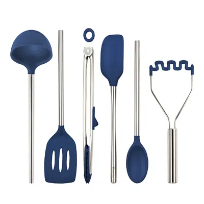 Tovolo Silicone Utensil 6 Piece Set In Blue