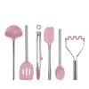 Tovolo Silicone Utensil 6 Piece Set In Pink