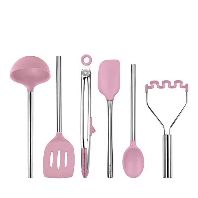 Tovolo Silicone Utensil 6 Piece Set In Pink