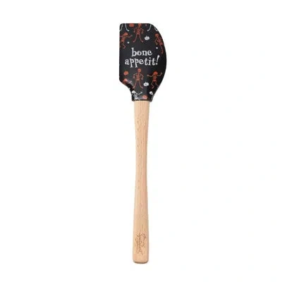 Tovolo Spatulart Bone Appetit Wood Handled Spatula In Brown,white,red,black