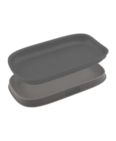 Tovolo Stainless Double Spoon Rest, Heat-resistant Double Utensil Holder, 2-piece Set In Charcoal