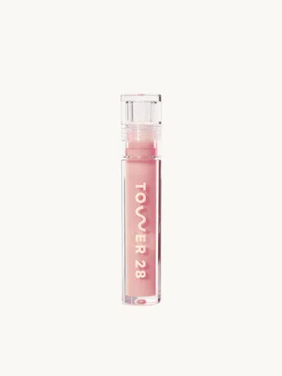 Tower 28 Beauty Shineon Milky Lip Jelly Oat In Brown