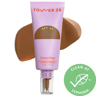 Tower 28 Beauty Sunnydays Spf 30 Tinted Sunscreen Foundation 55 Temescal 1 oz/ 30 ml