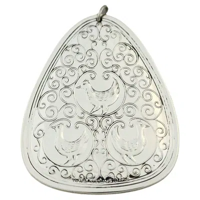 Pre-owned Towle Silversmiths 1978 Towle Sterling Silver Christmas Ornament — “three French Hens”