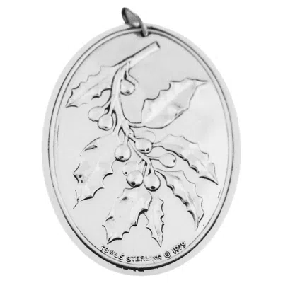 Pre-owned Towle Silversmiths 1979 Towle Sterling Silver Christmas Ornament — “deck The Halls”
