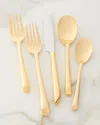 Towle Silversmiths 20-piece Living Wave Flatware Service In Gold