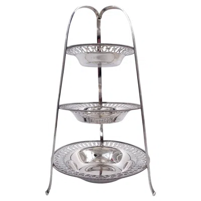 Pre-owned Towle Silversmiths American Edwardian Classical Sterling Silver Tiered Candy Stand