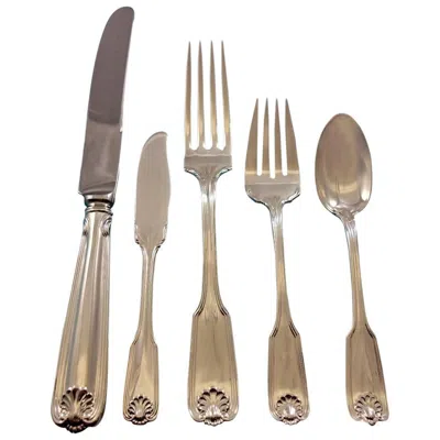 Pre-owned Towle Silversmiths Benjamin Ben Franklin By Towle Sterling Silver Flatware Set Service Dinner 63 Pc In Brown