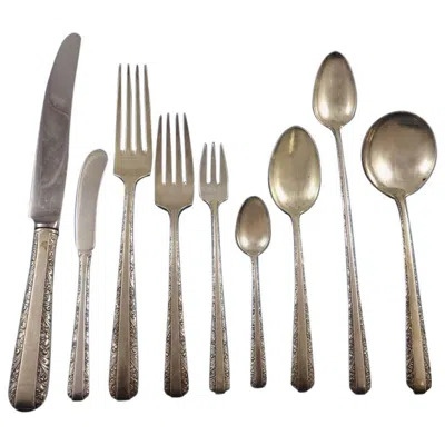 Pre-owned Towle Silversmiths Candlelight By Towle Sterling Silver Flatware Set 8 Service 80 Pcs Dinner Size