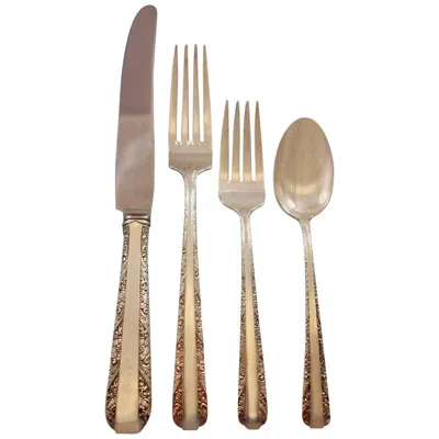 Pre-owned Towle Silversmiths Candlelight By Towle Sterling Silver Flatware Set For 12 Service 48 Pcs Dinner In Brown