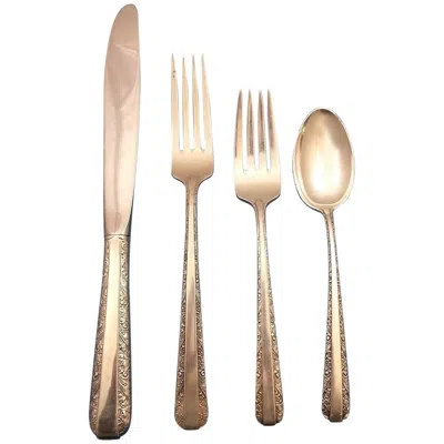 Pre-owned Towle Silversmiths Candlelight By Towle Sterling Silver Flatware Set For 6 Service 24 Pieces In Sand