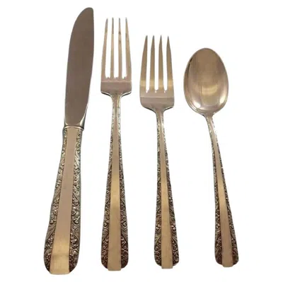 Pre-owned Towle Silversmiths Candlelight By Towle Sterling Silver Flatware Set For 8 Service 32 Pieces In Brown