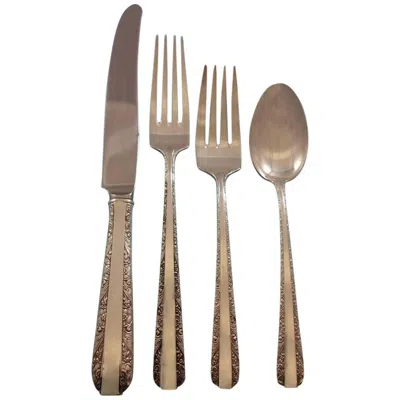 Pre-owned Towle Silversmiths Candlelight By Towle Sterling Silver Flatware Set Service 48 Pieces In Brown