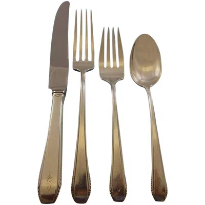 Pre-owned Towle Silversmiths Cascade By Towle Sterling Silver Flatware Service For Eight Set Of 38 Pieces In Brown