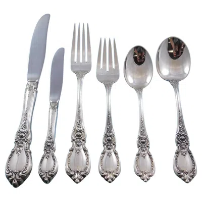 Pre-owned Towle Silversmiths Charlemagne By Towle Sterling Silver Flatware Service For 12 Set 76 Pieces