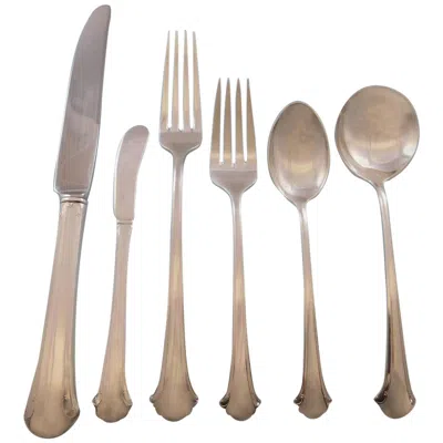 Pre-owned Towle Silversmiths Chippendale By Towle Sterling Silver Flatware Set For 8 Service 59 Pieces Dinner In Brown