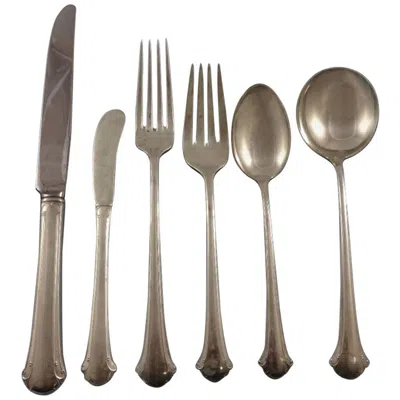 Pre-owned Towle Silversmiths Chippendale By Towle Sterling Silver Flatware Set Service 48 Pieces