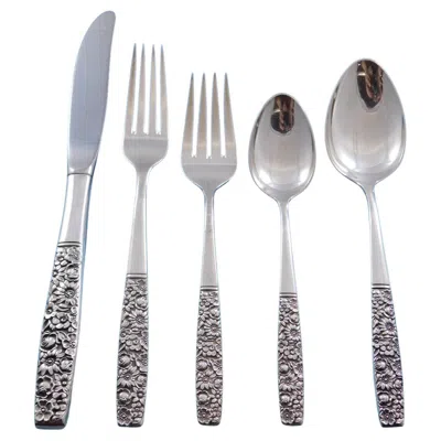 Pre-owned Towle Silversmiths Contessina By Towle Sterling Silver Floral Flatware Set For 12 Service 67 Pieces