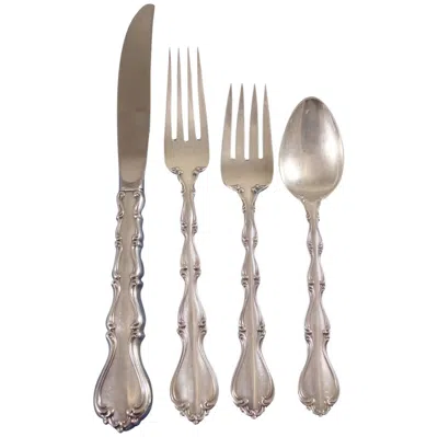 Pre-owned Towle Silversmiths Country Manor By Towle Sterling Silver Flatware Service Set 32 Pieces In Brown