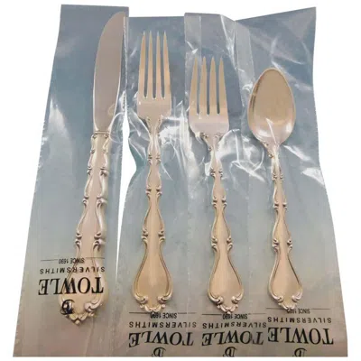 Pre-owned Towle Silversmiths Country Manor By Towle Sterling Silver Flatware Set For 8 Service 32 Pieces New