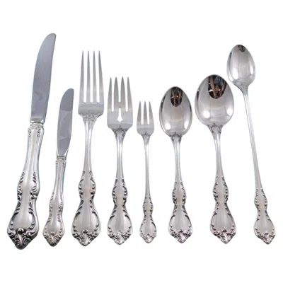 Pre-owned Towle Silversmiths Debussy By Towle Sterling Silver Flatware Set For 12 Service 101 Pcs Dinner Size