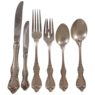 Pre-owned Towle Silversmiths Debussy By Towle Sterling Silver Flatware Set For 12 Service 77 Pieces