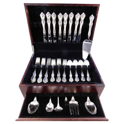 Pre-owned Towle Silversmiths Debussy By Towle Sterling Silver Flatware Set For 8 Service 39 Pcs In Black
